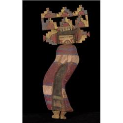 Carved and Painted Cottonwood Root Shalako Kachina 15 1/2" H. 6 1/2" W. Good Condition…