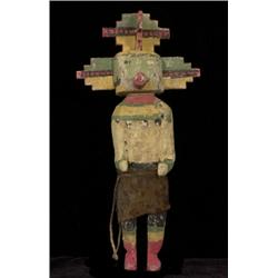 Carved and Painted Cottonwood Root Kachina with Tableta 11" H. Good Condition…