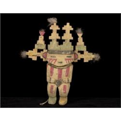 Carved and Painted Cottonwood Root Kachina with Tableta 10" H. Good Condition…