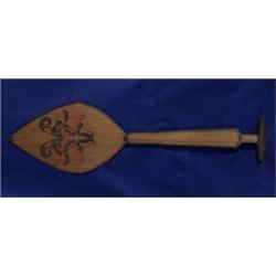 Carved Northwest Coast Dance Paddle Sea Wolf Design by G. Smith 26" L. Fair Condition…
