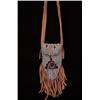 Image 1 : Piegan Beaded Medicine Pouch 6" H. Good Condition…