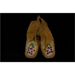 Pair of Beaded Moccasins 9 1/2" L. Fair Condition…