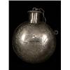 Image 1 : Navajo Silver Tobacco Canteen with Incised Burro Design 3 1/2" H. 3" W. Fair Condition…