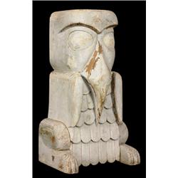 Old Carved and Painted Folk Art Hawk Figure 14 1/2" H. 7 3/4" W. Fair Condition…