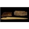 Image 1 : Three Inuit Walrus Ivory Artifacts, Harpoon Head 11" L., Two Scrapers Good Condition Not Allow…