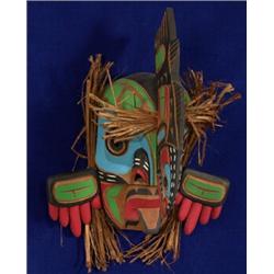 Kwakiutl Carved Man of the Sea Mask by Jimmy Joseph 15" H. 7 1/4" W. Fine Condition…
