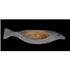 Image 1 : Carved Northwest Coast Halibut Bowl 14 1/4" L. 5 3/4" W. Good Condition with Repair to Tail…