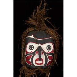 Carved and Painted Grouse Wall Mask by Carlo Simeon 15" H. Fair Condition…