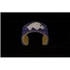 Image 1 : Beaded White Buffalo Cuff Bracelet 5 3/4" L. 1 1/2" W. Fine Condition…