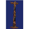 Image 1 : Carved Totem Thunderbird, Two Whales, Eagle and Bear by J. Chumchitt 19 3/4" H. 8" W. Fine Condi…