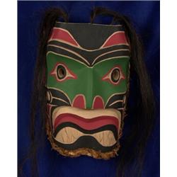 Carved Kwaguhl Warrior Mask by Tim LaFontaine 13" H. Fine Condition…