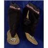 Image 1 : Pair of Beaded Hightop Moccasins with Fur Trim Good Condition…