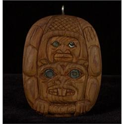 Barry Wilson Haisla Carved and Abalone Inla…