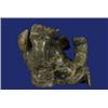 Image 1 : Unusual Inuit Soapstone Carving of Seal Tra…