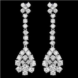 14k White Gold 3.30ct Diamond Earrings