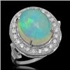 Image 1 : 14K Gold 5.67ct Opal 0.88ct Diamond Ring