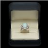 Image 4 : 14K Gold 5.67ct Opal 0.88ct Diamond Ring