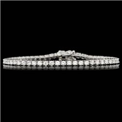 14k White Gold 3.70ct Diamond Bracelet