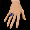 Image 4 : 18k Gold 16.00ct Tanzanite 2.60ct Diamond Ring