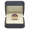 Image 4 : 14K Gold 12.32ct Amethyst 3.64ct Ruby Ring