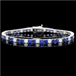 18k Gold 6ct Sapphire 2.70ct Diamond Bracelet