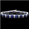 Image 1 : 18k Gold 6ct Sapphire 2.70ct Diamond Bracelet