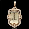 Image 1 : 14K Gold 33.52ct Morganite 17.0ct Diamond Pendant