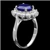 Image 2 : 14k White Gold 3.00ct Sapphire 1ct Diamond Ring
