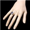 Image 3 : 14k White Gold 3.00ct Sapphire 1ct Diamond Ring