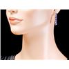 Image 4 : 14k Gold 5ct Tanzanite 0.35ct Diamond Earrings