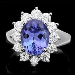 14k Gold 2.50ct Tanzanite 1.00ct Diamond Ring