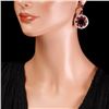 Image 4 : 14k Gold 18.50ct Ruby 1.60ct Diamond Earrings