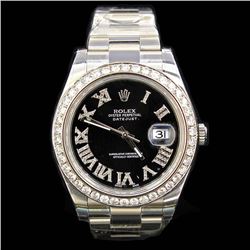 Rolex DateJust ll 41mm aprox. 4.5 cts. Diamond Bezel  0.5 cts. Diamond Dial Men's Wristwatch