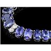Image 2 : 14k 54.00ct Tanzanite 2.00ct Diamond Necklace