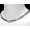 Image 4 : 14k 54.00ct Tanzanite 2.00ct Diamond Necklace