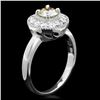 Image 2 : 14k White Gold 1.05ct Diamond Ring