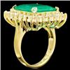 Image 2 : 18k Gold 9.00ct Emerald 2.40ct Diamond Ring
