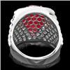 Image 5 : 14k White Gold 10.00ct Ruby 0.80ct Diamond Ring