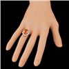 Image 3 : 14k Rose Gold 4.50ct Citrine 1.30ct Diamond Ring