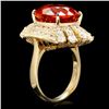 Image 3 : 14k Gold 9.50ct Citrine 1.90ct Diamond Ring