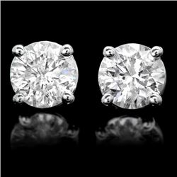 14k White Gold 1.50ct Diamond Earrings