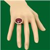 Image 3 : 14k Gold 18.30ct Ruby 1.10ct Diamond Ring