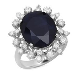 14K Gold 8.67ct Sapphire 0.93ct Diamond Ring