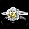Image 1 : 14k White Gold .72ct Diamond Ring