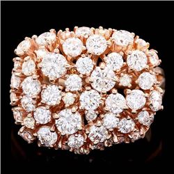 14k Rose Gold 2.75ct Diamond Ring