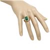 Image 3 : 14K Gold 4.20ct Emerald 1.00ct Diamond Ring