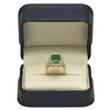Image 4 : 14K Gold 4.20ct Emerald 1.00ct Diamond Ring