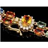 Image 3 : 14k Gold 27ct Sapphire .30ct Diamond Bracelet