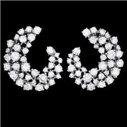 14k White Gold 4.40ct Diamond Earrings