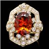 Image 1 : 14k Gold 5.50ct Citrine 1.25ct Diamond Ring